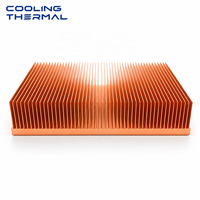 Pendingin Aluminium Kustom 100*50*15mm dengan Sirip Beralur Kepadatan Tinggi