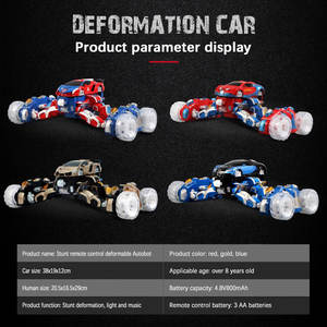 Robot Eléctrico para Niños, Juguete de Coche con Control Remoto, Truco de Deformación, Transformación de Un Botón con Música y Luz, Novedad - Product Image 4