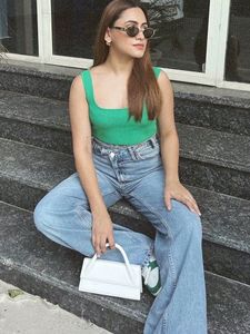 Pantalones vaqueros de pierna ancha de cintura alta para mujer de estilo americano europeo transfronterizo para pantalones cruzados de moda de Año Nuevo de Amazon - Product Image 5