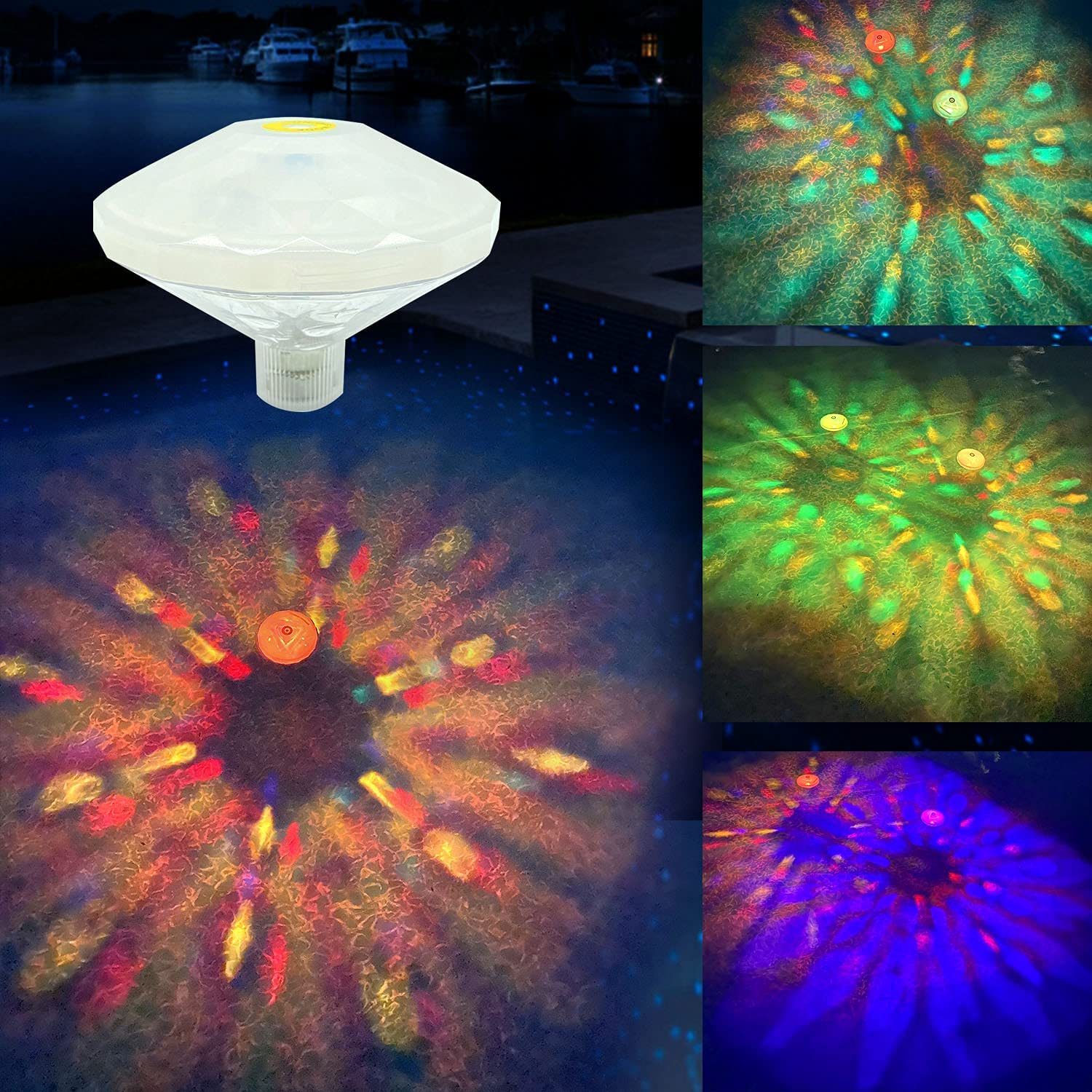 Bathtub Floating Light, Swimming Pool Lights with Colorful Pattern for Bathroom Toys, Aquariums, Various Party Decoration Lights