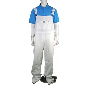 Work trousers mens relaxed straight uniform white bib pants painter