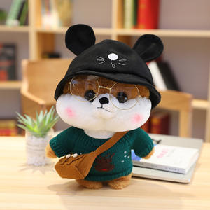 Kawaii – poupées animaux en peluche, mini-chien, cadeau café, llafanfan, jouets avec vêtements - Product Image 4