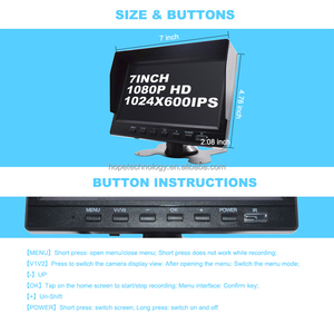 7 inch bốn kênh BSD DVR thời gian thực ghi âm IPS màn hình phía trước phía sau camera phía sau Chất lượng cao DVR hệ thống - Product Image 2