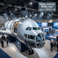 Maquette statique professionnelle de simulateur d'avion A380 haute fidélité grandeur nature pour salon professionnel