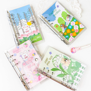 Schattige Zachte Pvc A6 Losse Bladringen Bindmiddel Cover Budget Binder Envelop Pocket <span class=keywords><strong>Notebook</strong></span> Tijdschriften Planner Filler Papier Raster Lijn - Product Image 3