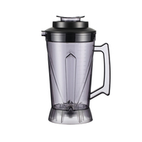 Elektrische blender met grote capaciteit, 2 liter, 2200 W, 25000 RPM, met 2 roestvrijstalen messen, multifunctioneel voor huishoudelijk, hotel- en buitengebruik