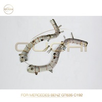 Pour Mercedes Benz GT55/GT63/GT63S C192 2024+ Downpipe en acier inoxydable avec bouclier thermique, échappement performance, accessoires de voiture