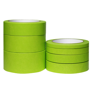 Alta adesivo resistente al calore fustellatura economica <span class=keywords><strong>carta</strong></span> crêpe forte viscosità nastro di mascheramento verde per <span class=keywords><strong>auto</strong></span> verniciatura uso esterno - Product Image 1
