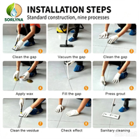 Coulis époxy pour carrelage mural et de sol d'hôtels et hôpitaux, OEM/ODM, couleur personnalisée, coulis de jointure bicomposant