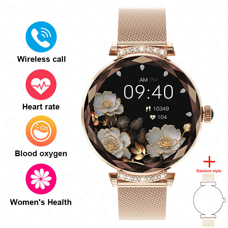 B - Rose Gold+gift strap