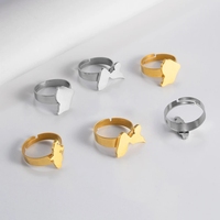 Bague en acier inoxydable pour femmes et filles, bijoux de la guinée, de la guinée et de la Martinique française