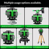 Niveaux laser 4D à 16 lignes croisées pour intérieur et extérieur, rotation à 360°, batterie rechargeable, directement de l'usine