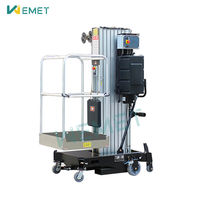 4m-18m extérieur intérieur simple mât en alliage d'aluminium ascenseur mobile électrique échelle individuelle pour le travail aérien