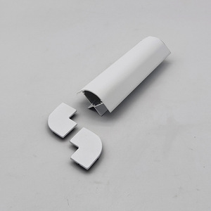 Protection d'angle en alliage d'aluminium Jin Chili 18 mm blanc mat en forme de U pour meubles, protection d'angle arrondie anti-collision - Product Image 1