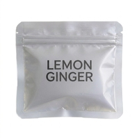 Sachet d'emballage alimentaire refermable en aluminium personnalisé avec fermeture éclair, résistant à l'humidité, à trois soudures latérales, pour échantillons de thé et de café