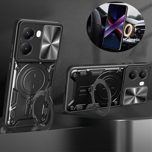 Funda para Poco X8 Pro con Cámara Deslizante, Funda Protectora para Poko Poxo <span class=keywords><strong>Pocco</strong></span> X8 Pro MAX M8 5G, Soporte para Auto, Anillo, Cubierta Trasera, Redmi A7 Pro 4G - Product Image 1