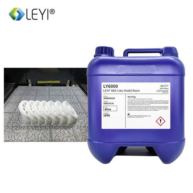 LEYI 10KG Industrial Use White UV Polymer Resin 3D Printer High Resolution Tough 355nm ABS-Like Model 100% Purity LY6000 SLA
