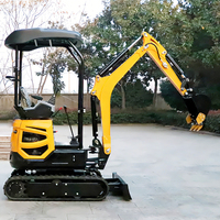 Mini-excavatrice sur chenilles de chantier 1,8 tonne, moteur D722/Laidong 385, certifiée CE EPA, haute efficacité, hydraulique
