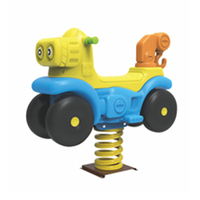 Équipement de terrain de jeu extérieur personnalisé en usine, cheval à bascule en plastique pour enfants, jouets de parc d'attractions et de jardin pour enfants