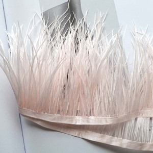 Nhuộm May Vải Ribbon Fringe Đà Điểu Lông Trim Cho DIY Craft Giày Phụ Kiện Đảng Nhà Trang Trí Nội Thất Đám Cưới Lễ Hội - Product Image 6