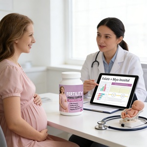Cápsulas de Fertilidad Prenatal para Mujeres, Multivitamínico Capital de Propiedad Estatal <span class=keywords><strong>con</strong></span> Mioinositol y Folato para el Equilibrio Hormonal - Product Image 5