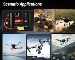 Batería de Litio <span class=keywords><strong>12C</strong></span> 22.2V 2800mAh 3500mAh 5600mAh 7000mAh para Dron FPV UAV Quadcopter, Baterías de Litio 18650 6s FPV - Product Image 3