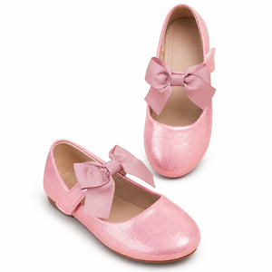 Zapatos de Niña Estilo Princesa, Primavera/Otoño, Nuevo Modelo, Acabado Brillante, Lazo, Suela Suave Antideslizante, Cierre de Velcro, Logotipo de la Princesa <span class=keywords><strong>Anna</strong></span> - Product Image 5