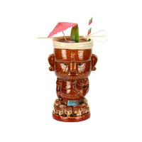 Óculos de coquetel de bar personalizado de fábrica, canecas tiki de cerâmica para festa, 280-350 ml