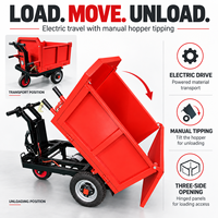 Chariot de manutention électrique télécommandé avec structure en acier pour les chantiers de construction, équipement de transport industriel