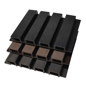 แผ่นพลาสติกอัดขึ้นรูปสำหรับตกแต่งแผงบานเกล็ดแผงด้านหน้าทำจากไม้พลาสติกสำหรับงานกลางแจ้ง - Product Image 6