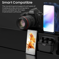 Microphone antibruit 2TX + 1RX + étui de chargement enregistrement de micro à revers Type C IOS pour TikTok