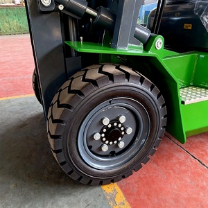 <span class=keywords><strong>Chariot</strong></span> élévateur diesel vert de 3 tonnes, capacité de 3000 kg, 4 roues motrices avec déplacement latéral pour la construction et le levage en intérieur - Product Image 5