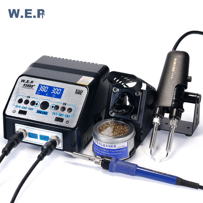 WEP 938BD + обновленная версия SMD горячий Пинцет паяльная станция