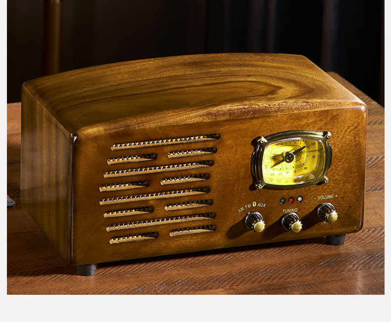 Classic design type portable vintage retro wooden FM radio with high quality