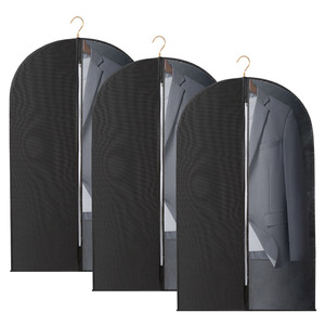 Housse de protection pour vêtements à bas prix, en polyester PET recyclé de luxe, avec logo personnalisé, sac de rangement pliable écologique non tissé pour costumes - Product Image 6
