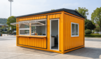 Kiosque alimentaire en conteneur préfabriqué, restaurant mobile, bar à café