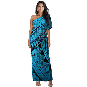 Abbigliamento hawaiano di alta qualità stampa su richiesta Polynesian <span class=keywords><strong>Elei</strong></span> Tribal Design da donna abito in due pezzi a spalle scoperte - Product Image 5