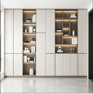 Armario de Dormitorio de Lujo con Puerta de Vidrio, Luz LED y Cajones de Cierre Suave <span class=keywords><strong>para</strong></span> Vestidor de Villa - Product Image 2
