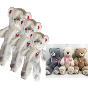 Usine de jouets personnalisée sans rembourrage, cadeau de la Saint-Valentin, peluche animale, ours en peluche <span class=keywords><strong>géant</strong></span> non rembourré avec nœud papillon et fermeture éclair - Product Image 2
