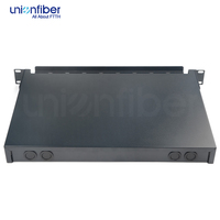 Boîtier de distribution de fibre optique 1U à 24 ports et 48 fibres SC/APC duplex, montable en rack, avec rail DIN