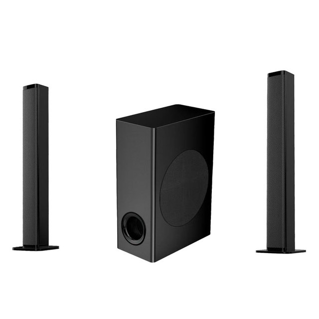 Sawolol Soundbar with Subwoofer Support for V5.3 10m Range USB/OP/AUX Inputs Battery Powered 200-500mAh Made in China