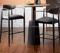 Chaise de Bar de luxe légère de Style nordique rétro Simple dossier créatif tabouret haut pour la maison loisirs Gym école utilisation en plein air