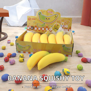 Wholesale Filled Sand TPE Banana Venting <b>Squeeze</b> Squishy Fidget Anti-Stress <b>Ball</b> Toy for Ages 14+ - Product Image 2