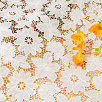 Tissu de broderie de textiles en mousseline de soie brodés en dentelle indienne de soie florale africaine pour robes