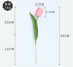 V-1313 Haute Qualité Vérifié Fournisseur Artificiel À Tige Unique Fleur De Tulipe Pour La Décoration