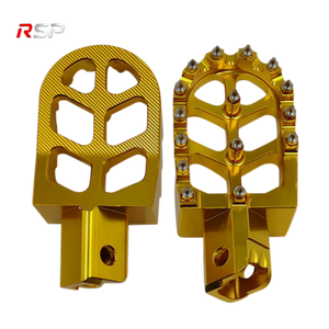 Juego de Pedales de Plataforma Ancha de Aleación de Aluminio CNC <span class=keywords><strong>para</strong></span> Motocicleta Todoterreno, con Dientes Antideslizantes, <span class=keywords><strong>para</strong></span> Mini Dirt Bike, Pit Bike, Mejora de Motocicleta - Product Image 1