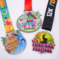 Médaille personnalisée Halloween : Récompense Zombie Effrayant pour les finisseurs, avec motif Maison Hantée, pour course de 10K – Médaille OEM