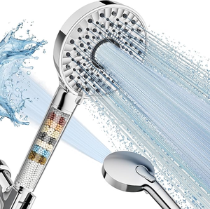 Luxury Filtered Shower Head High Pressure 9 Spray Mode Detachable <b>Abs</b> Handheld Shower Head Hotel Apartment - Product Image 1