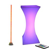 Base lumineuse LED sans fil rechargeable à piles, à changement de couleur, pour remplacement sous les meubles, tables et chaises