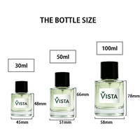 Flacons de parfum en verre VISTA Luxury 30 ml avec pulvérisateur à pompe, impression sérigraphique, logo personnalisé, diffuseur à roseaux vide